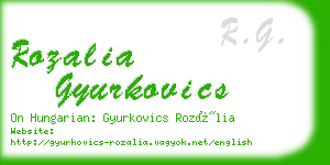 rozalia gyurkovics business card